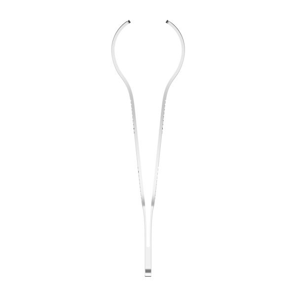 Stainless steel shisha tongs for coal, isolated on black background