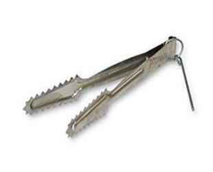 Metal charcoal tong with serrated edges for hookah or shisha coal handling