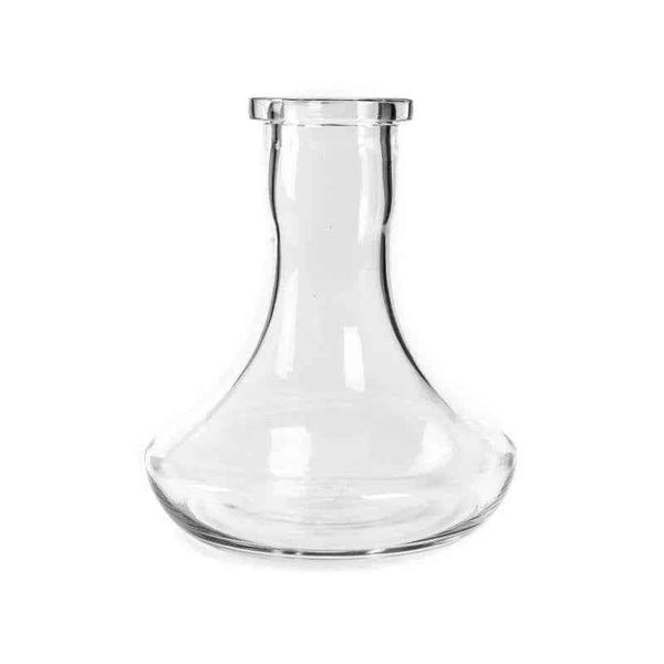 Clear mini shisha base glass replacement, isolated on white background