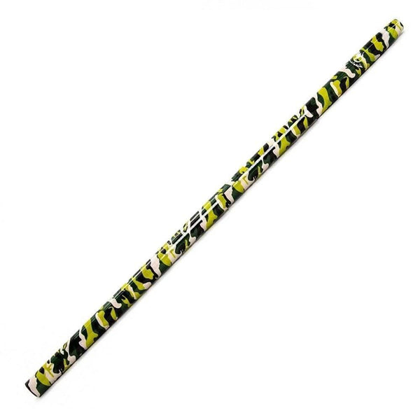 Aluminium hookah mouthpiece with green camouflage pattern on white background