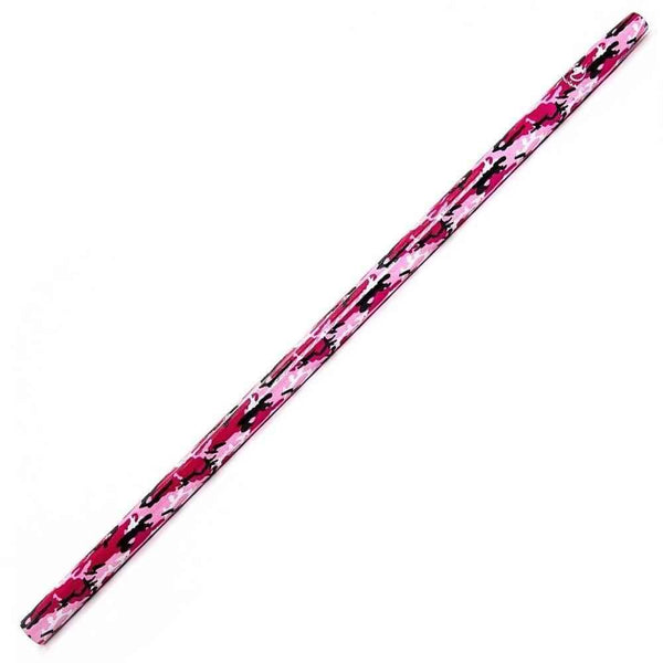 Pink camouflage aluminum shisha mouthpiece on white background