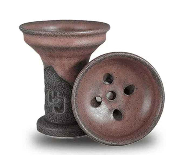 Ceramic hookah bowl with textured finish, multiple holes, suitable for shisha smoking.