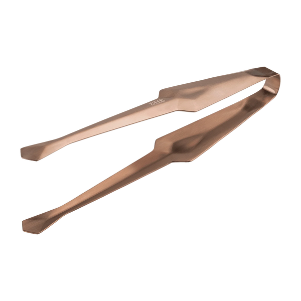 Bronze shisha coal tongs with a sleek, modern design on a plain background