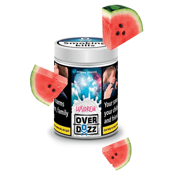 Watermelon hookah tobacco container with floating watermelon slices