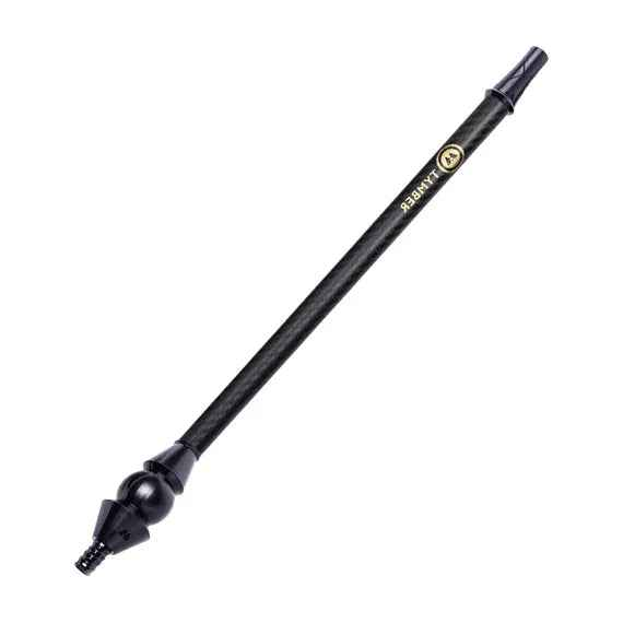 Black carbon weave hookah hose with Tymber logo and sleek modern design