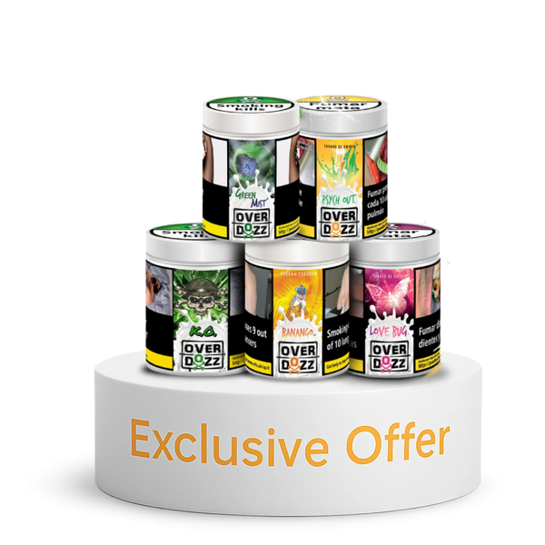 Overdozz Pack of 5 Flavours (Total 1kg) - Shishana.co.uk