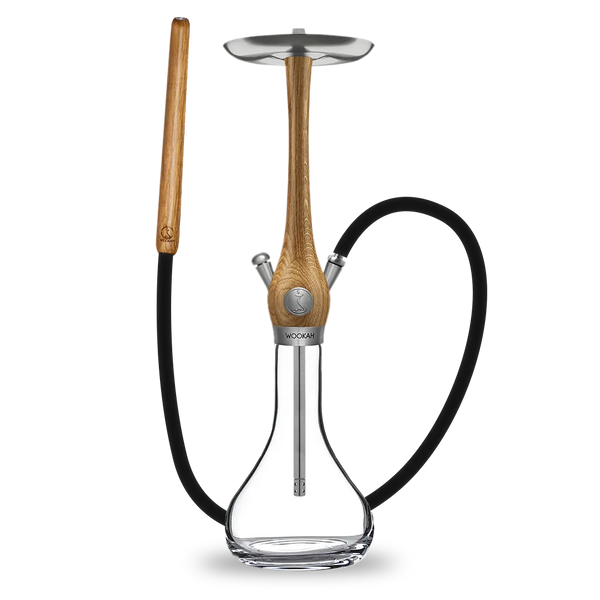 Wookah Oak Smooth Clear Hookah - Shishana.co.uk
