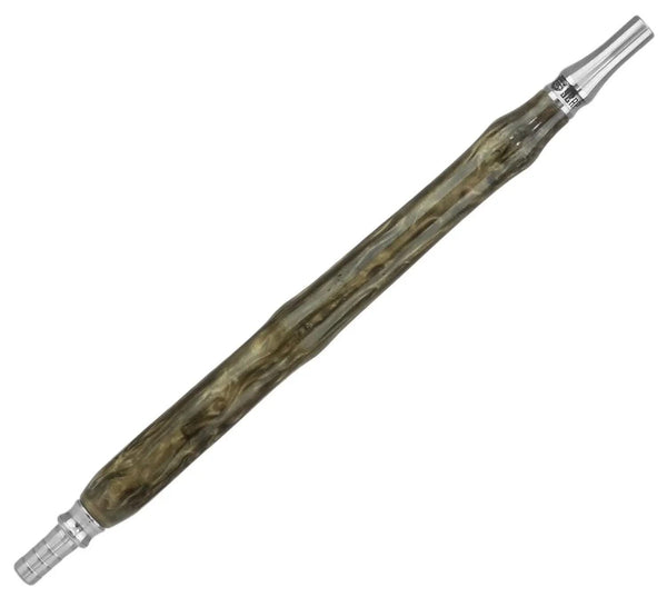 Epoxy and stainless steel shisha mouthpiece on white background
