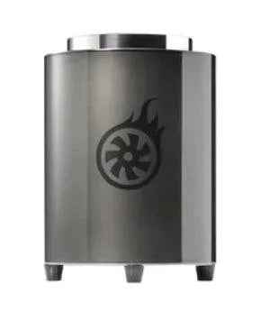 Gunmetal Shisha Turbine Next Limited Edition heat management device with flame turbine logo