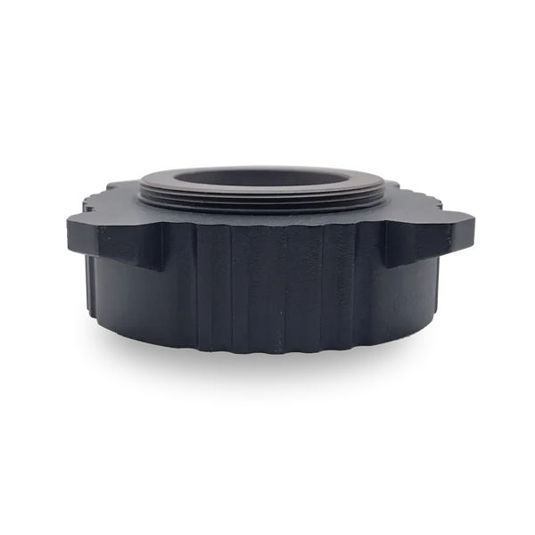 Black hookah leg assembly part with grooved edges for shisha pipe setup
