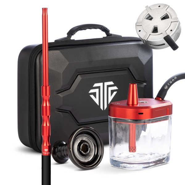 Red – Tsar GoFast Hookah in Red – vibrant compact hookah for quick sessions