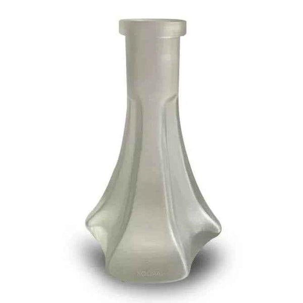 Frosted glass shisha base with geometric design for hookah setup