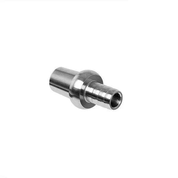 Stainless steel shisha hose connector for hookah, isolated on white background