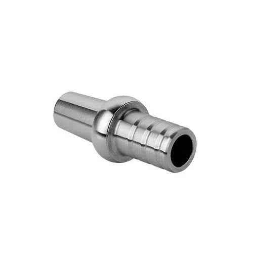 Stainless steel hookah mini hose connector, isolated on white background