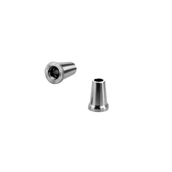 Stainless steel hookah bowl port accessory on white background