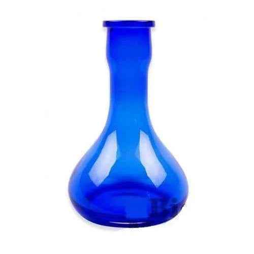 blue glass shisha base on white background, hookah accessory