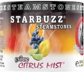 Starbuzz SteamStones Citrus Mist flavor container with lemon, lime, and blueberry images