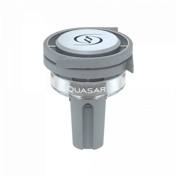 Quasar hookah heat management device with grey lid and transparent middle section