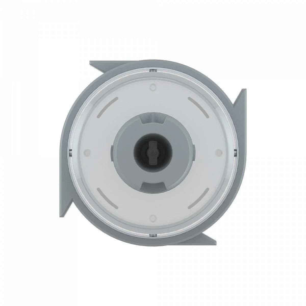 Top view of a circular hookah heat management device with a grey outer rim