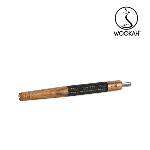 WOOKAH Wooden Mouthpiece Suar Black Leather