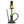Modern electronic hookah with gold top, green stem, black hose, and transparent base