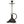 Black and silver hookah on a white background