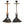 Two hookahs with different color finishes on a white background