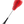 Red shisha pipe cleaning brush with black handle on a dark gradient background