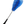 Blue shisha cleaning brush with long handle and plastic grip on white background