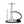 MS Magma Titan hookah with silver aluminum stem, clear glass base, black silicone hose, and black bowl on white background