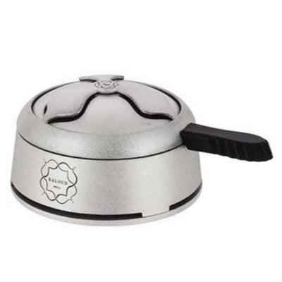 Silver hookah heat management device with handle, suitable for shisha charcoal control