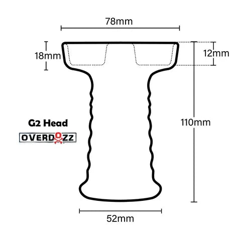 OverDozz Premium Phunnel Bowl G2-B Black Clay - Shishana.co.uk