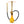 Gold and amber glass hookah on a white background