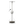 Modern marble-design shisha pipe with clear glass base and metallic accents on white background