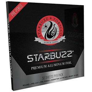 Starbuzz Pre-poked Round Aluminum Foil 5.5" - Pack of 50 Shishana.co.uk