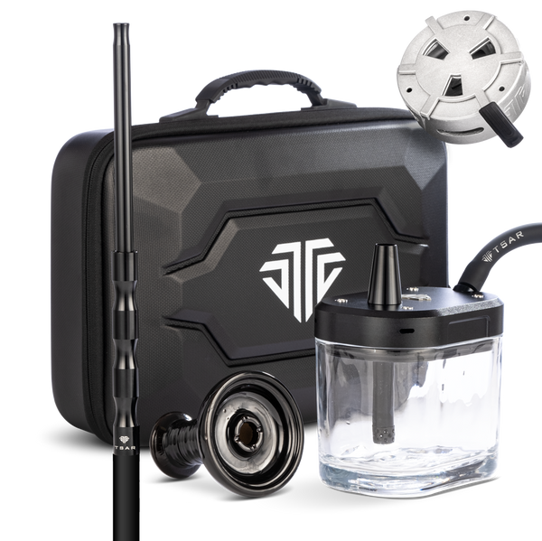 Black – Tsar GoFast Hookah in Black – minimalist and travel-ready complete set