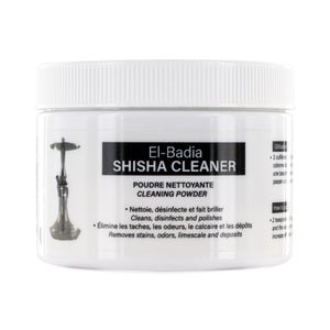 El-Badia Shisha Cleaner powder container on a white background