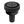 Black Quasar hookah heat management device with grooved design and logo lettering
