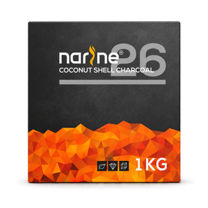 Narine 26mm Natural Coconut Charcoal — transparent product photograph