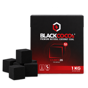 Black Cocos Shisha Charcoal 1kg — transparent product photograph