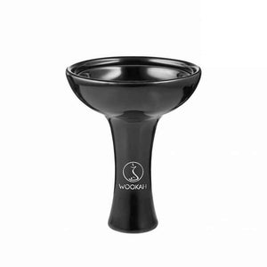 Black Wookah hookah bowl accessory with glossy finish on white background
