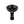 Black ceramic hookah bowl with Wookah logo, funnel style, on white background