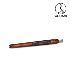 WOOKAH Wooden Mouthpiece Merbau Brown Leather