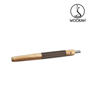 WOOKAH Wooden Mouthpiece Suar Brown Leather